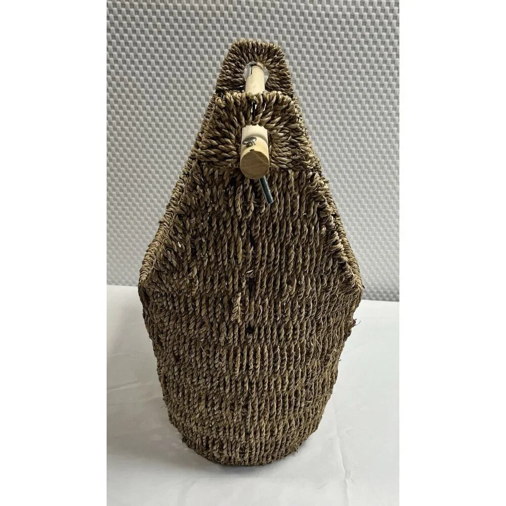 2 Vintage/Boho/Beach/Cottage Woven Seagrass Baskets Lot 🤍